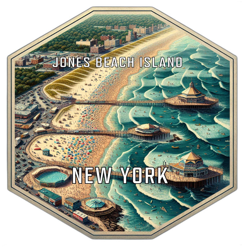 Jones Beach Island New York Travel Destination Souvenir Vinyl Decal Sticker 2-Inch