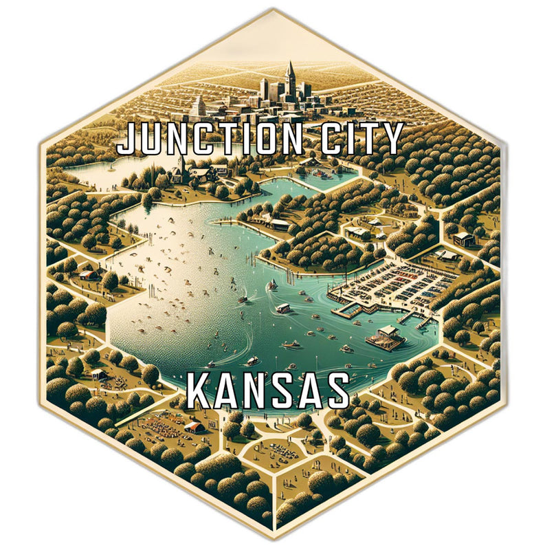 Junction City Kansas Travel Destination Souvenir Vinyl Decal Sticker 2-Inch