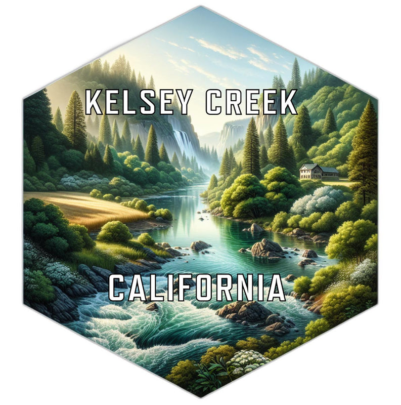 Kelsey Creek California Travel Destination Souvenir Vinyl Decal Sticker 2-Inch