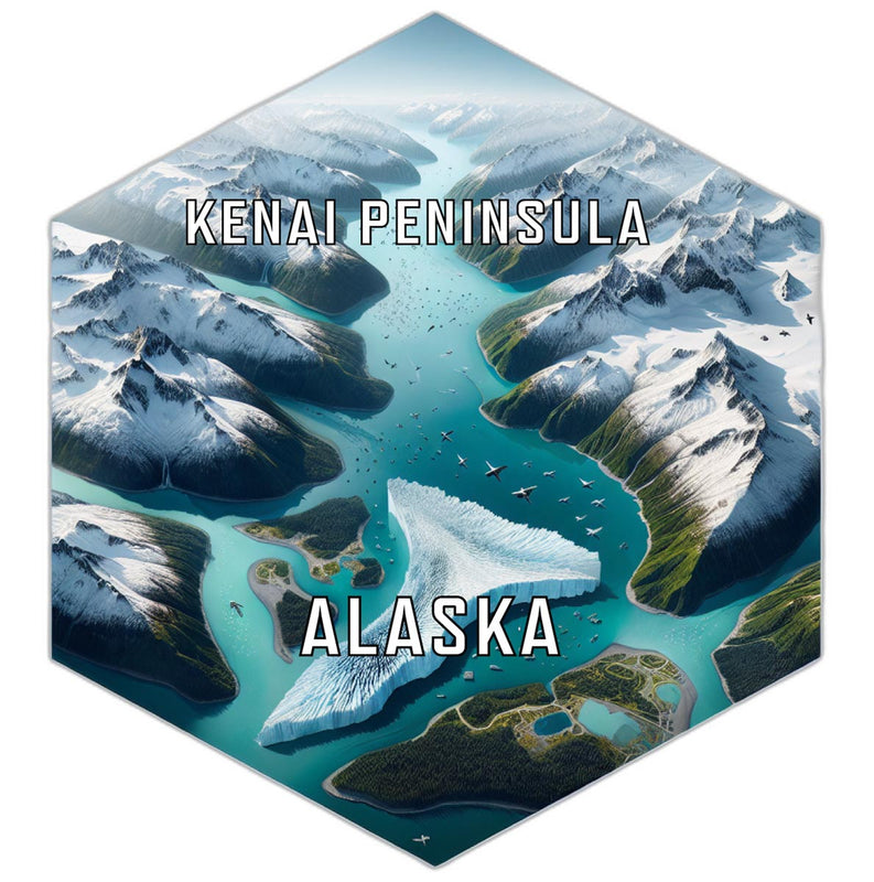 Kenai Peninsula Alaska Travel Destination Souvenir Vinyl Decal Sticker 6-Inch