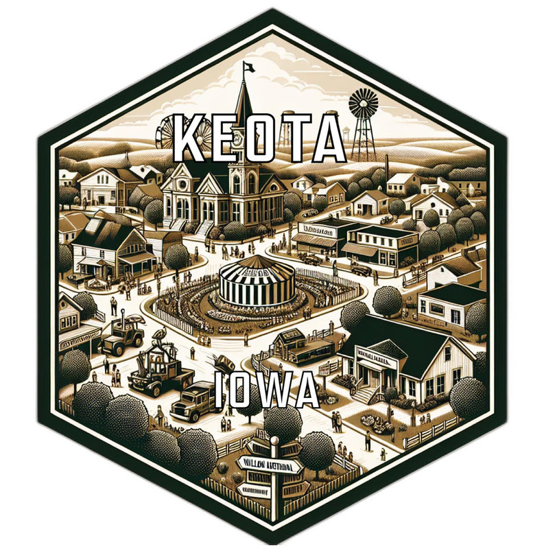Keota Iowa Travel Destination Souvenir Vinyl Decal Sticker 2-Inch