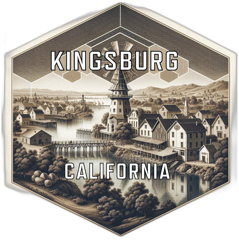 Kingsburg California Travel Destination Souvenir Vinyl Decal Sticker 6-Inch