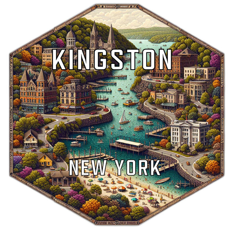 Kingston New York Travel Destination Souvenir Vinyl Decal Sticker 2-Inch