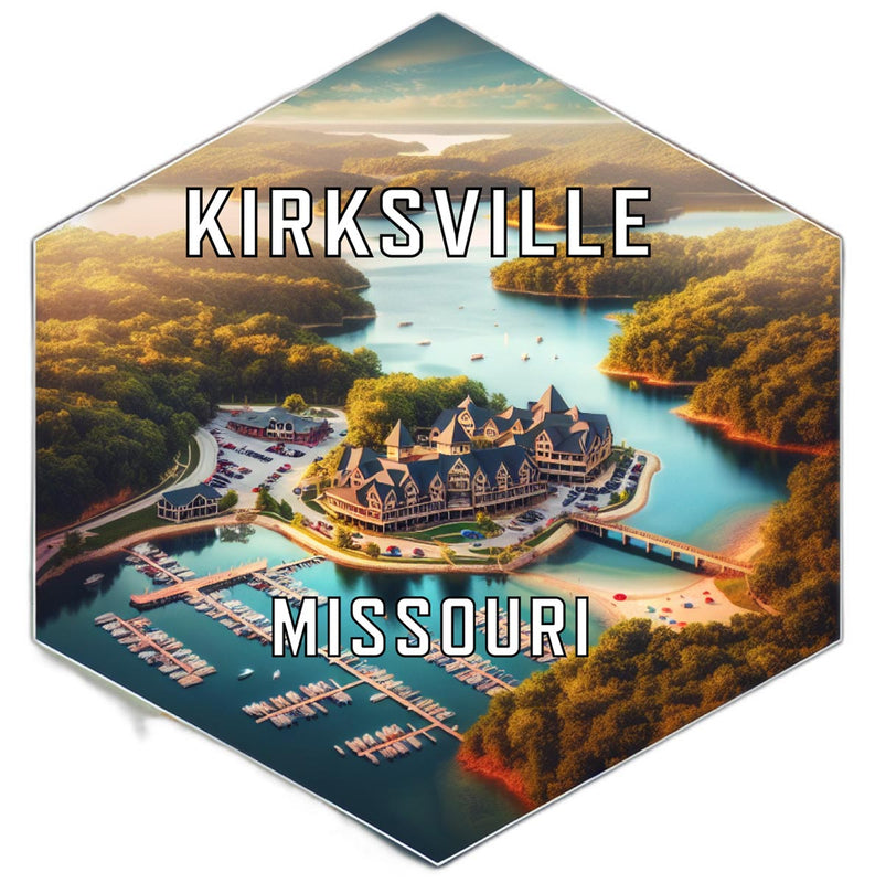 Kirksville Missouri Souvenir Travel Destination Die Cut Hexagon Fridge Magnet 2-Inch