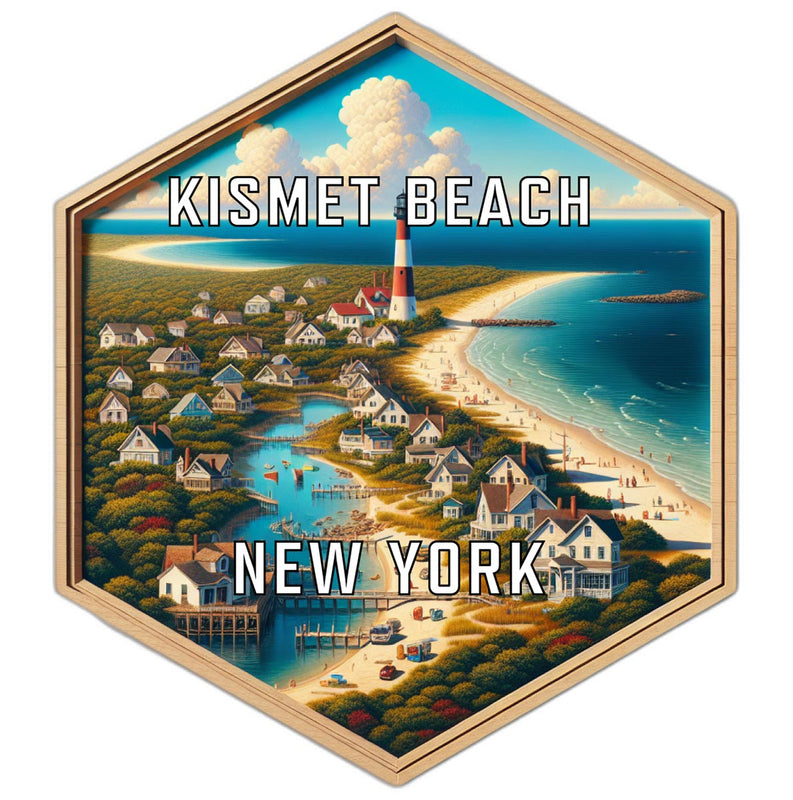 Kismet Beach New York Travel Destination Souvenir Vinyl Decal Sticker 6-Inch