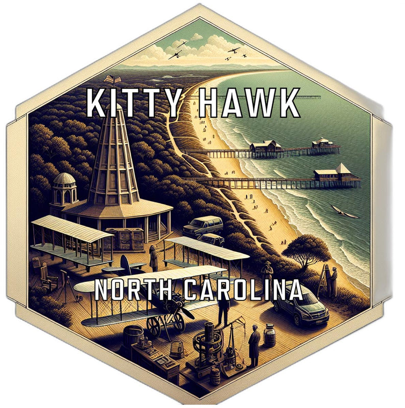 Kitty Hawk North Carolina Travel Destination Souvenir Vinyl Decal Sticker 2-Inch