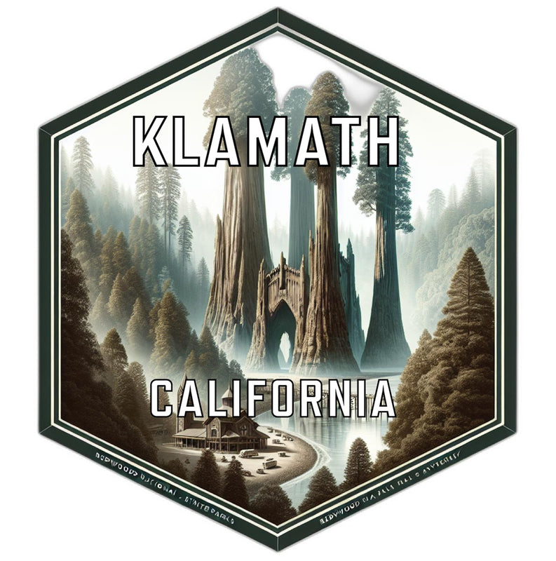 Klamath California Travel Destination Souvenir Vinyl Decal Sticker 2-Inch