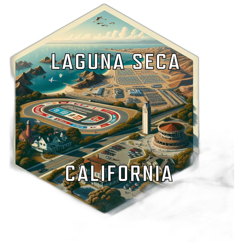 Laguna Seca California Travel Destination Souvenir Vinyl Decal Sticker 6-Inch