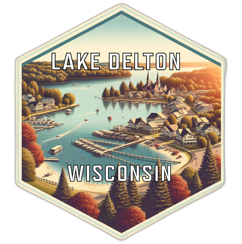 Lake Delton Wisconsin Travel Destination Souvenir Vinyl Decal Sticker 4-Inch