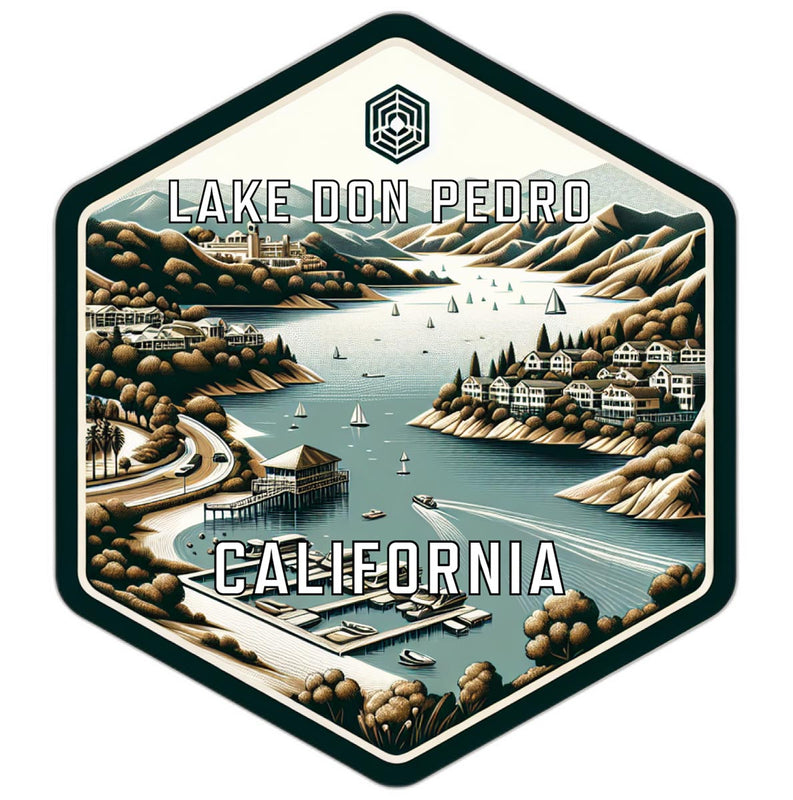 Lake Don Pedro California Travel Destination Souvenir Vinyl Decal Sticker 4-Inch