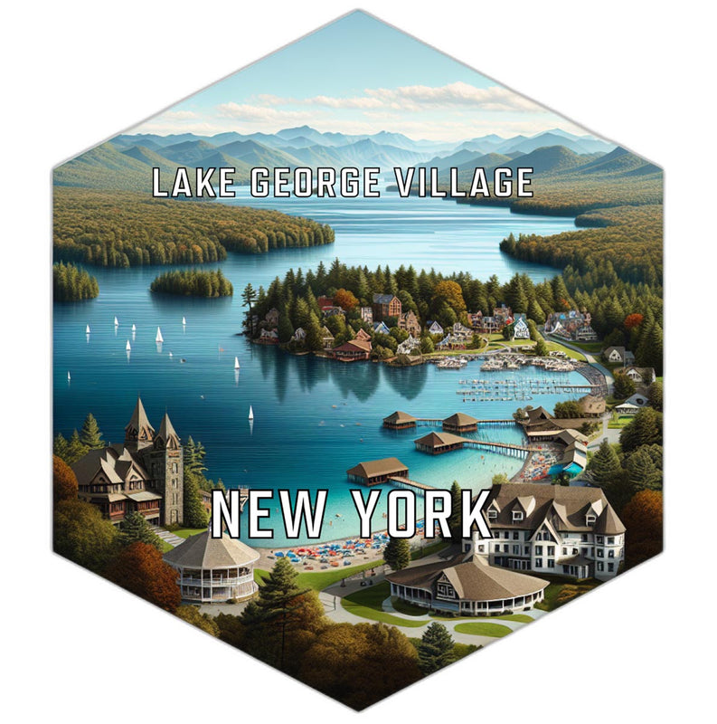 Lake George Village New York Travel Destination Souvenir Vinyl Decal Sticker 6-Inch