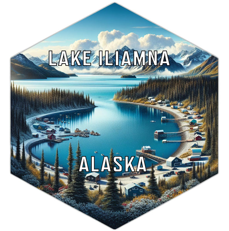 Lake Iliamna Alaska Travel Destination Souvenir Vinyl Decal Sticker 6-Inch