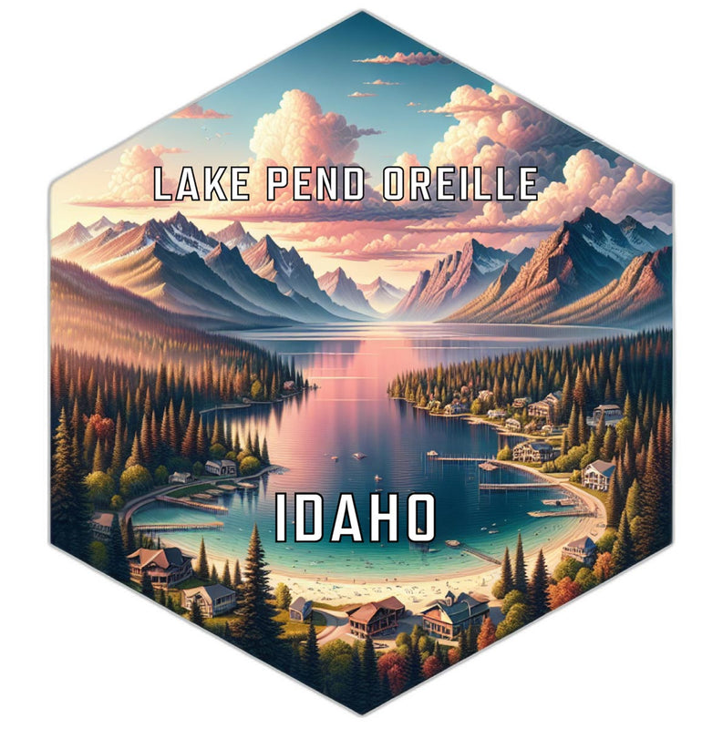 Lake Pend Oreille Idaho Travel Destination Souvenir Vinyl Decal Sticker 4-Inch