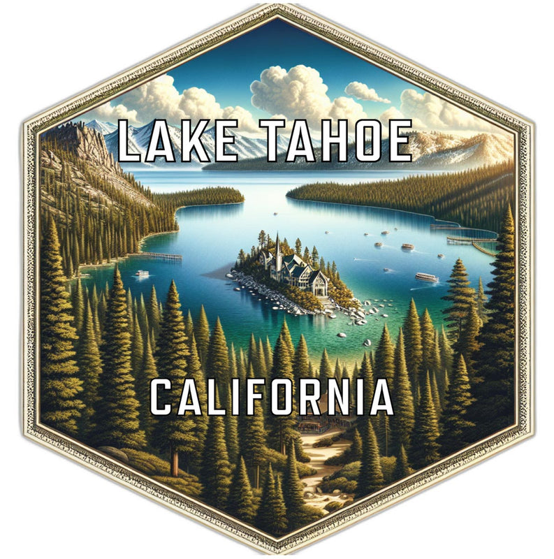 Lake Tahoe California Travel Destination Souvenir Vinyl Decal Sticker 6-Inch