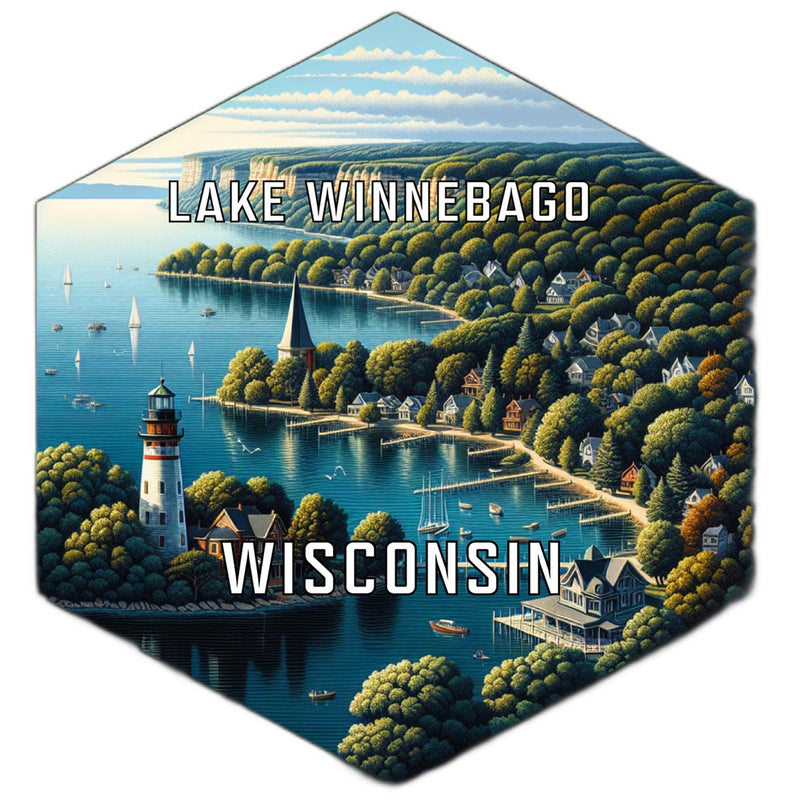 Lake Winnebago Wisconsin Travel Destination Souvenir Vinyl Decal Sticker 6-Inch