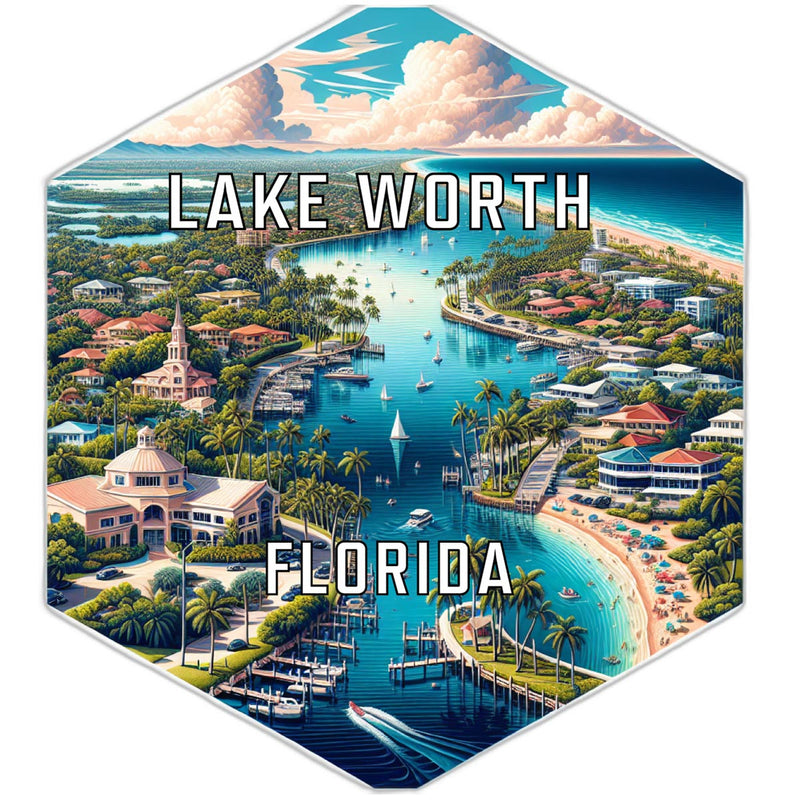 Lake Worth Florida Travel Destination Souvenir Vinyl Decal Sticker 4-Inch