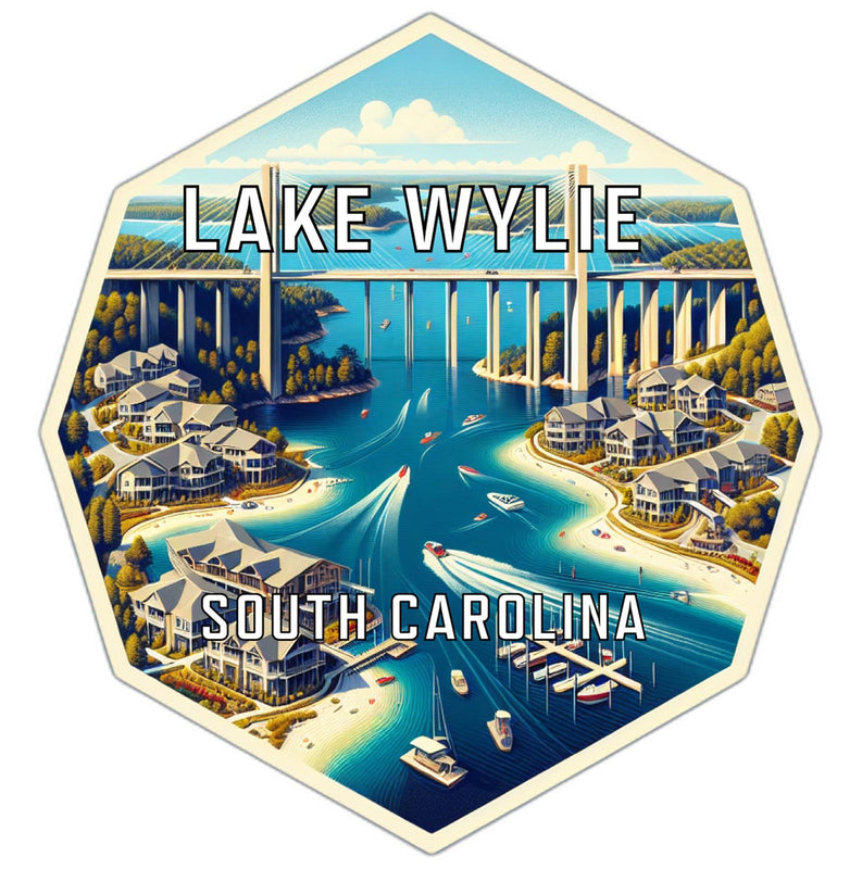 Lake Wylie South Carolina Travel Destination Souvenir Vinyl Decal Sticker 6-Inch