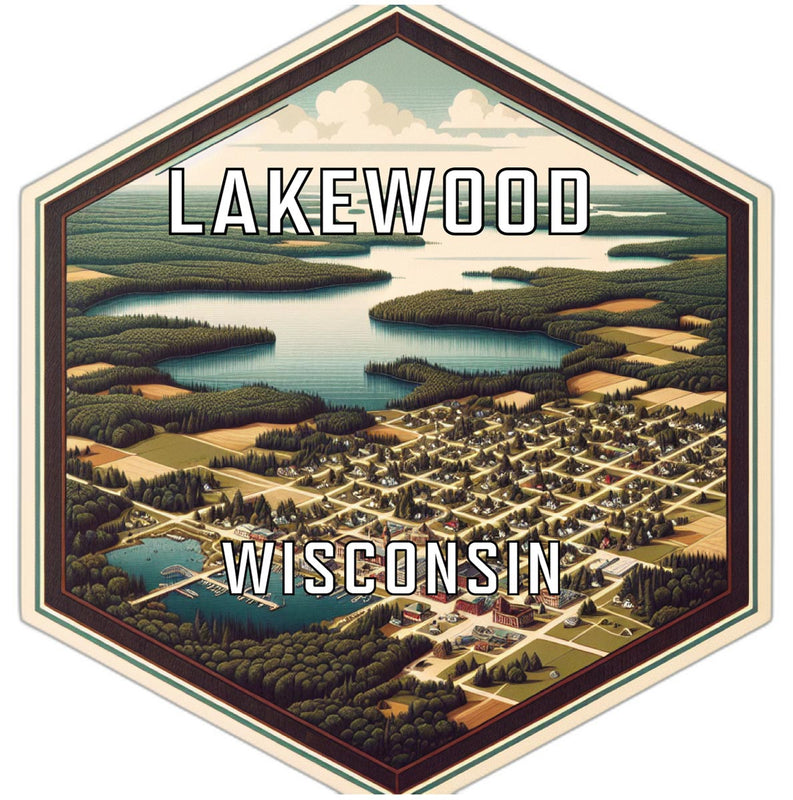 Lakewood Wisconsin Travel Destination Souvenir Vinyl Decal Sticker 6-Inch
