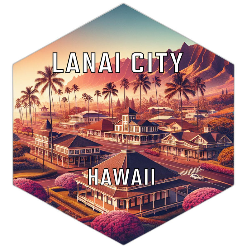 Lanai City Hawaii Travel Destination Souvenir Vinyl Decal Sticker 4-Inch