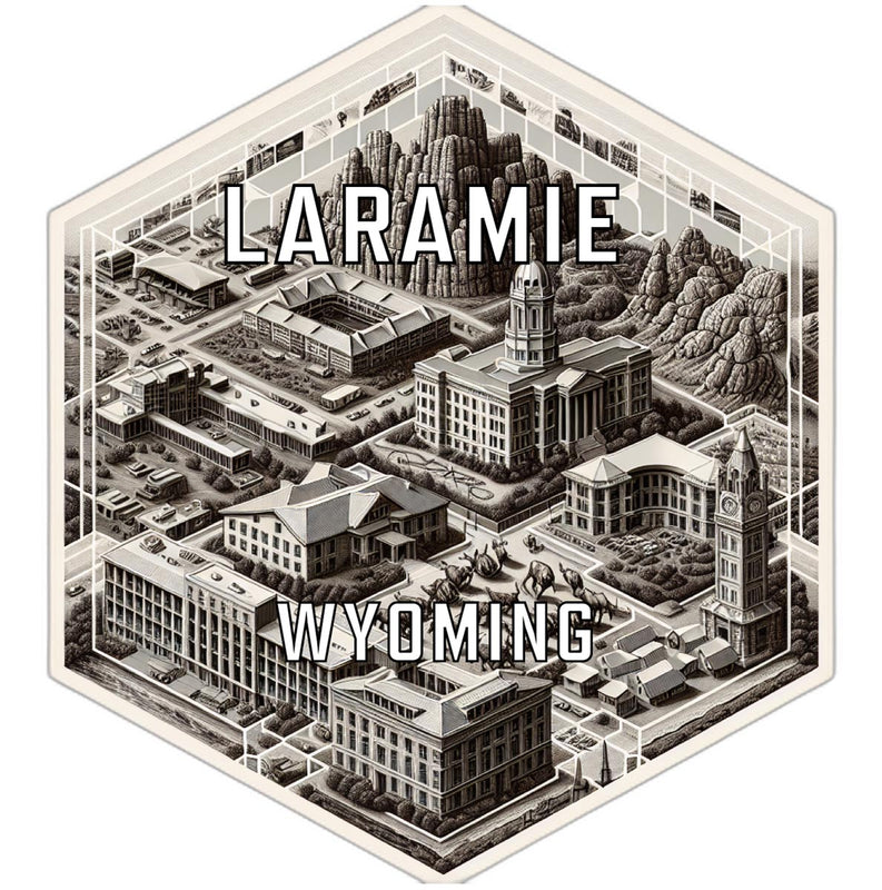 Laramie Wyoming Travel Destination Souvenir Vinyl Decal Sticker 6-Inch