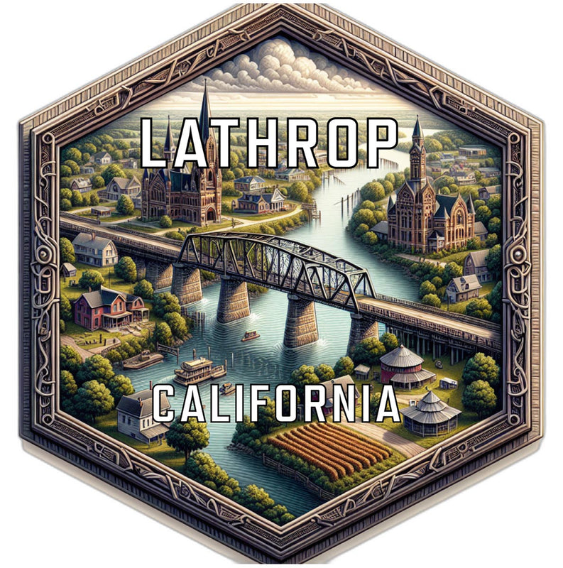 Lathrop California Travel Destination Souvenir Vinyl Decal Sticker 2-Inch