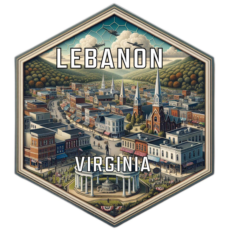 Lebanon Virginia Travel Destination Souvenir Vinyl Decal Sticker 4-Inch
