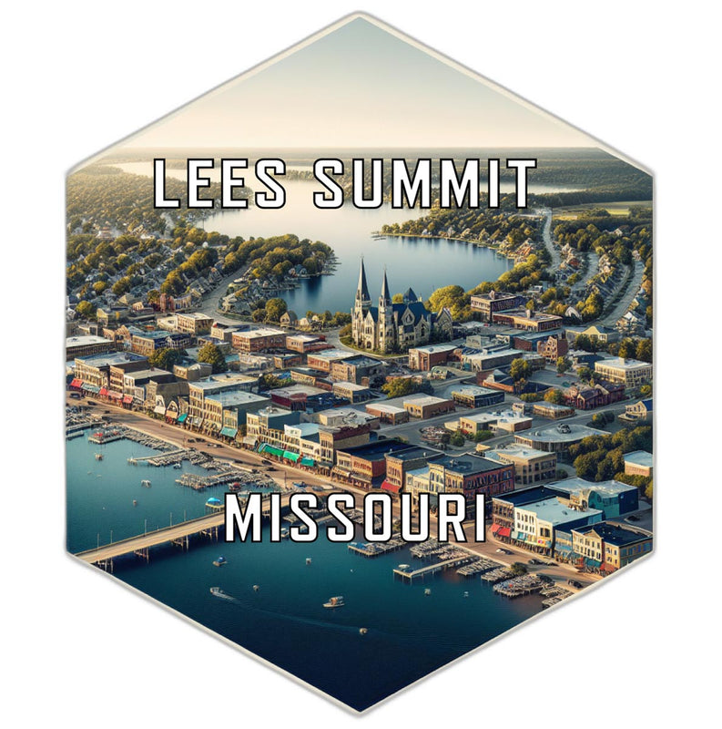 Lees Summit Missouri Souvenir Travel Destination Die Cut Hexagon Fridge Magnet 6-Inch