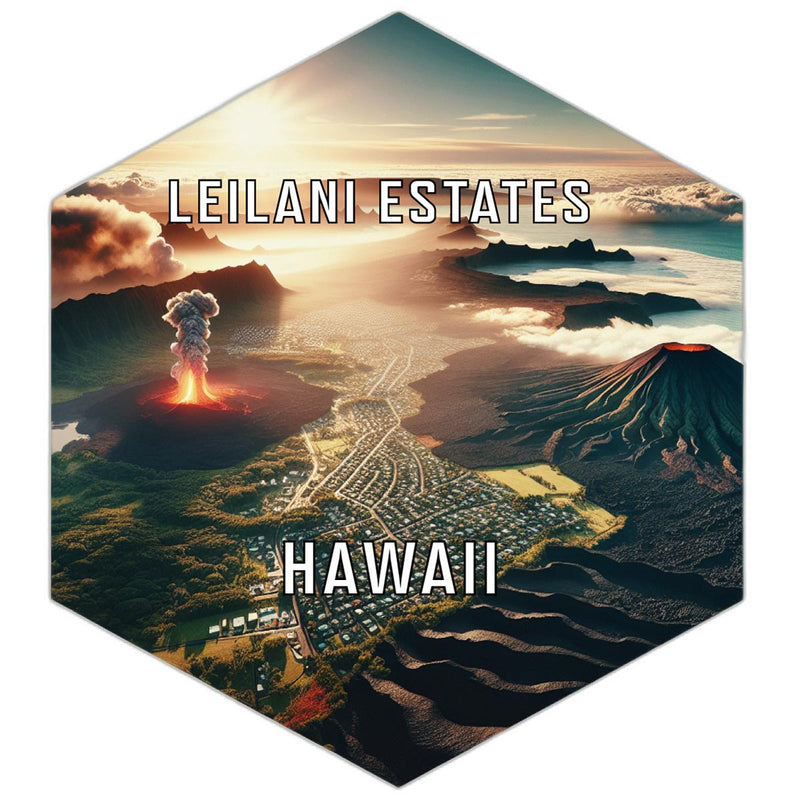 Leilani Estates Hawaii Travel Destination Souvenir Vinyl Decal Sticker 6-Inch