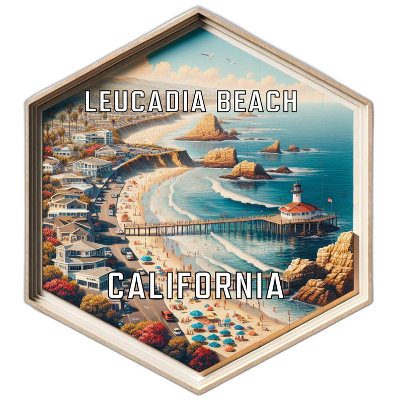 Leucadia Beach California Travel Destination Souvenir Vinyl Decal Sticker 2-Inch