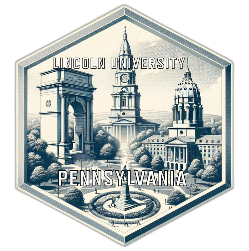 Lincoln University Pennsylvania Souvenir Travel Destination Die Cut Hexagon Fridge Magnet 6-Inch