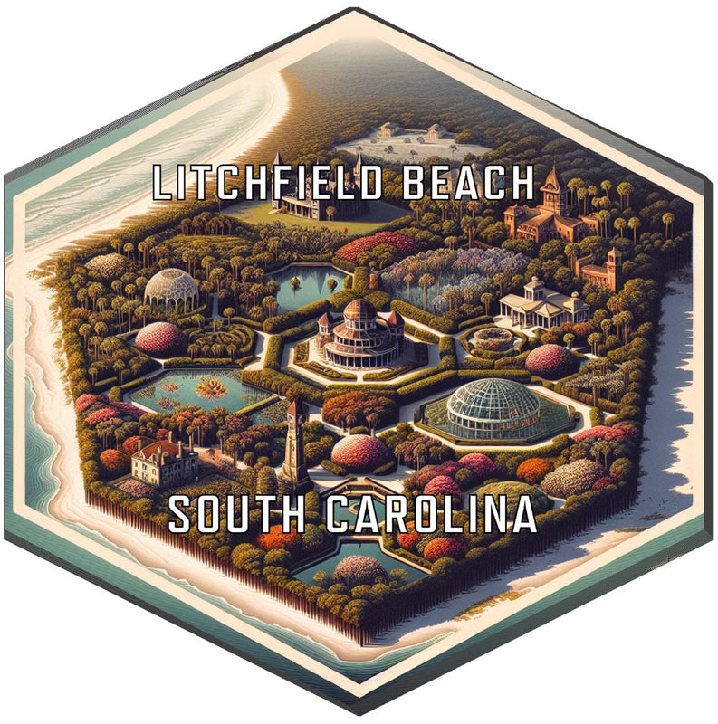 Litchfield Beach South Carolina Travel Destination Souvenir Vinyl Decal Sticker 2-Inch