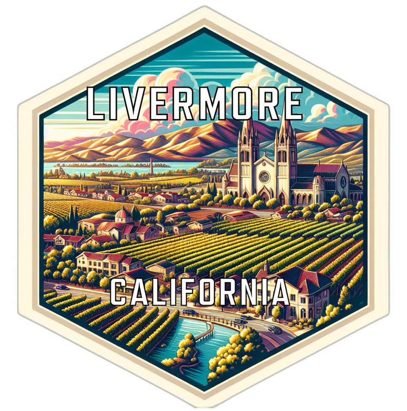 Livermore California Travel Destination Souvenir Vinyl Decal Sticker 6-Inch