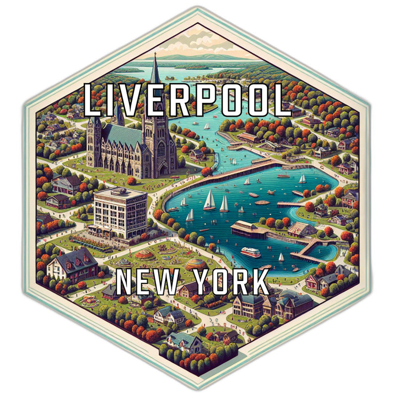Liverpool New York Travel Destination Souvenir Vinyl Decal Sticker 2-Inch
