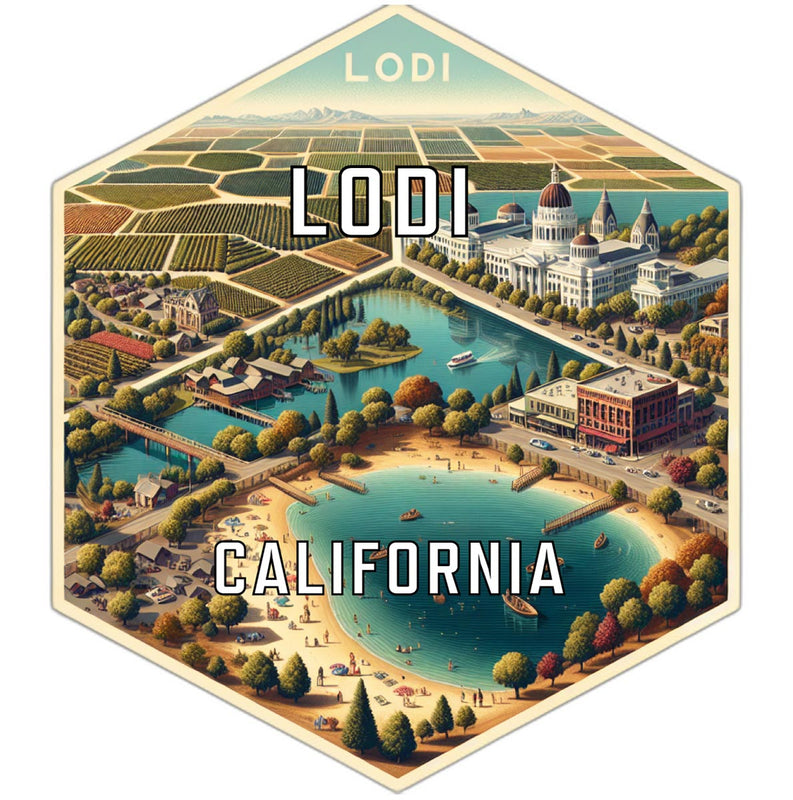 Lodi California Travel Destination Souvenir Vinyl Decal Sticker 2-Inch