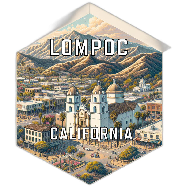 Lompoc California Travel Destination Souvenir Vinyl Decal Sticker 2-Inch