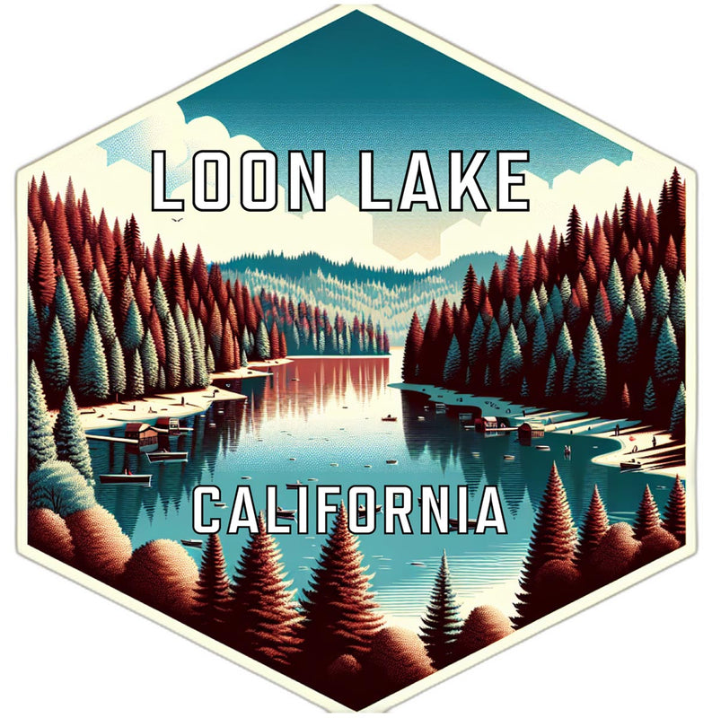 Loon Lake California Travel Destination Souvenir Vinyl Decal Sticker 4-Inch