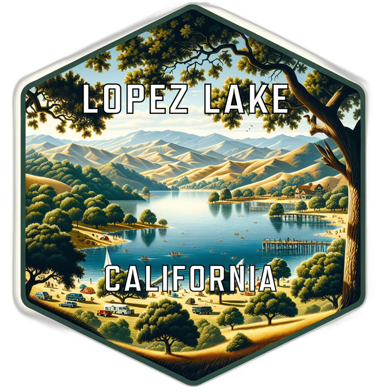 Lopez Lake California Travel Destination Souvenir Vinyl Decal Sticker 2-Inch