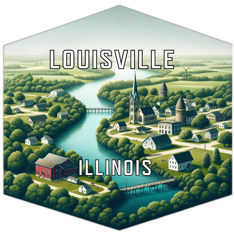 Louisville Illinois Travel Destination Souvenir Vinyl Decal Sticker 2-Inch