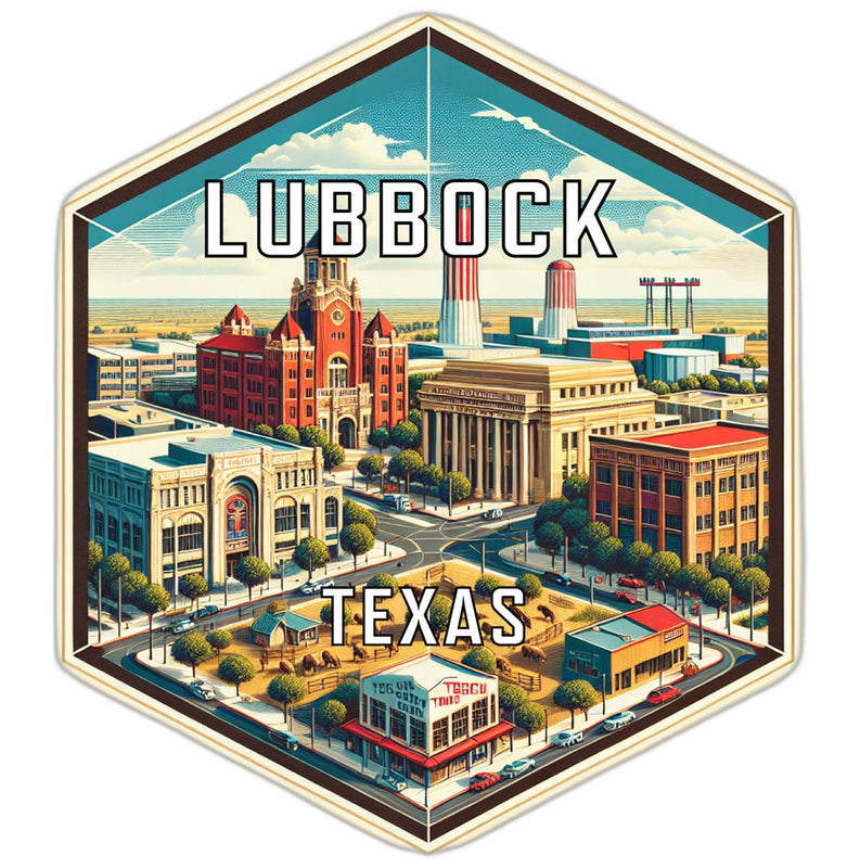 Lubbock Texas Travel Destination Souvenir Vinyl Decal Sticker 2-Inch