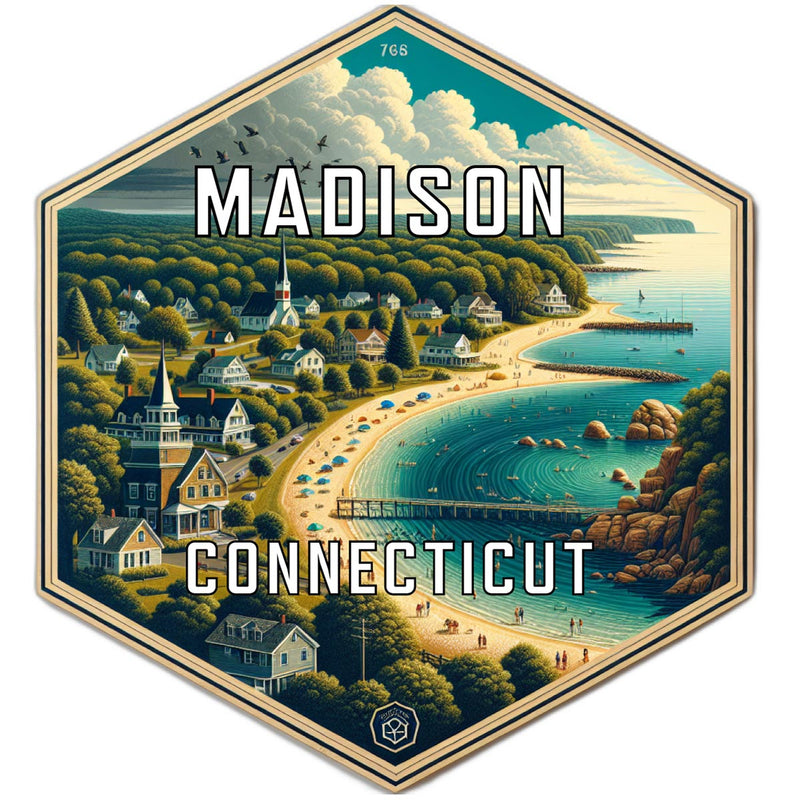 Madison Connecticut Travel Destination Souvenir Vinyl Decal Sticker 6-Inch