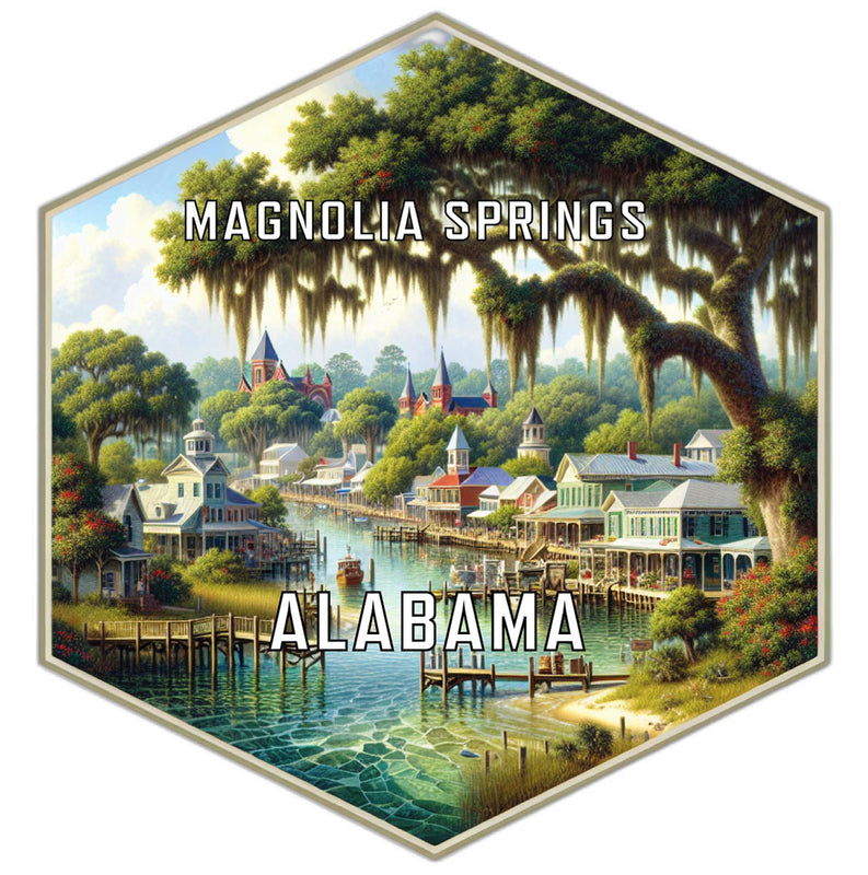 Magnolia Springs Alabama Travel Destination Souvenir Vinyl Decal Sticker 2-Inch