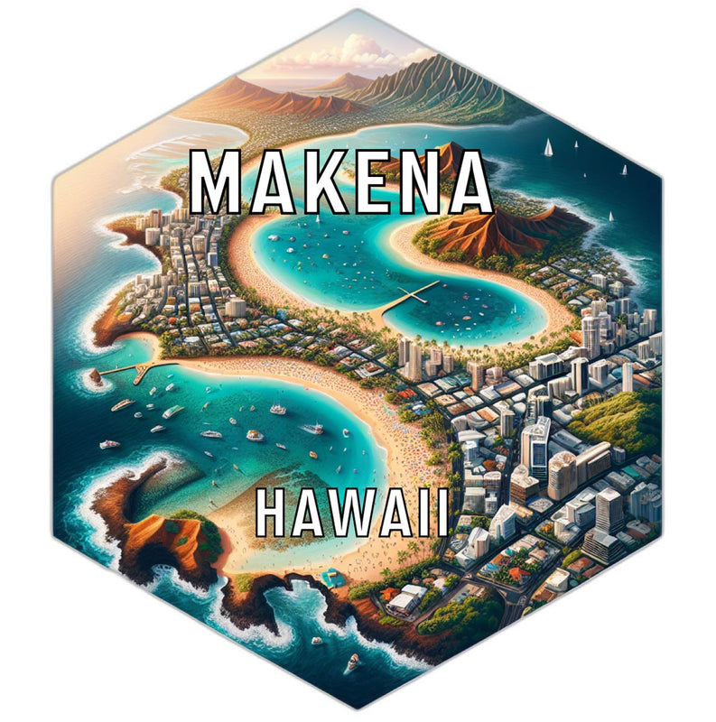 Makena Hawaii Travel Destination Souvenir Vinyl Decal Sticker 2-Inch