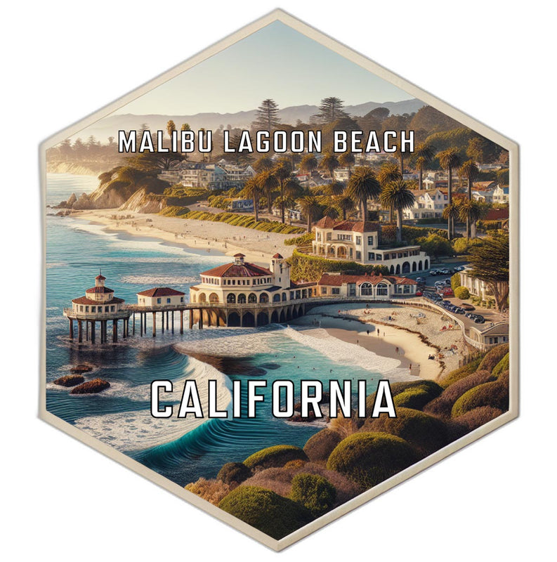 Malibu Lagoon Beach California Travel Destination Souvenir Vinyl Decal Sticker 4-Inch