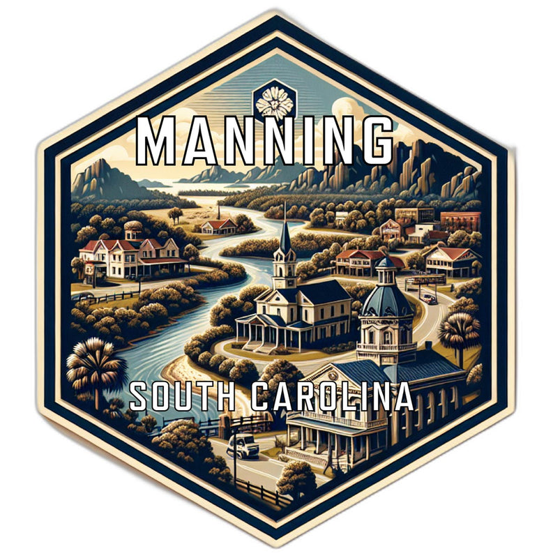 Manning South Carolina Travel Destination Souvenir Vinyl Decal Sticker 2-Inch
