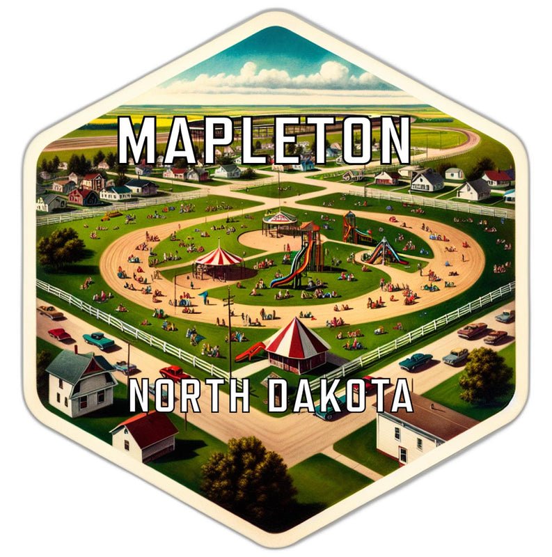 Mapleton North Dakota Travel Destination Souvenir Vinyl Decal Sticker 2-Inch