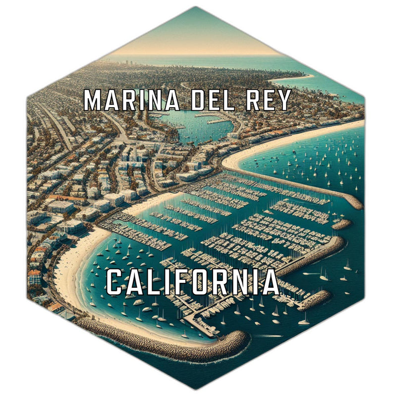 Marina Del Rey California Travel Destination Souvenir Vinyl Decal Sticker 6-Inch
