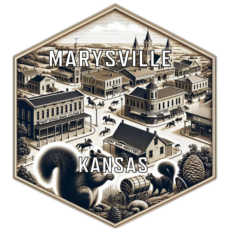 Marysville Kansas Travel Destination Souvenir Vinyl Decal Sticker 6-Inch