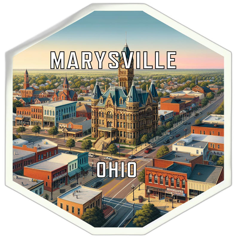 Marysville Ohio Souvenir Travel Destination Die Cut Hexagon Fridge Magnet 2-Inch