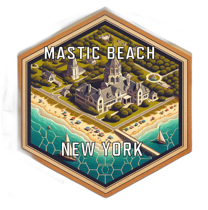 Mastic Beach New York Travel Destination Souvenir Vinyl Decal Sticker 2-Inch