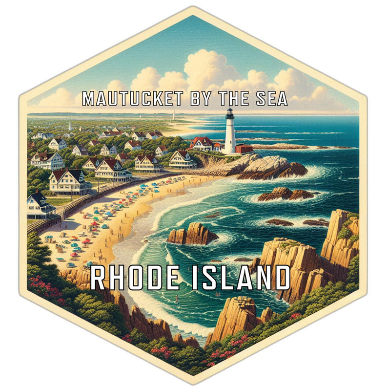 Mautucket By The Sea Rhode Island Travel Destination Souvenir Vinyl Decal Sticker 2-Inch